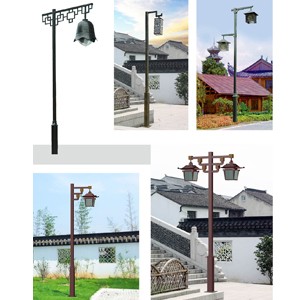 HGTYD-001 中国风民族风古典仿古优质品质灯笼不锈钢3米LED庭院灯路灯