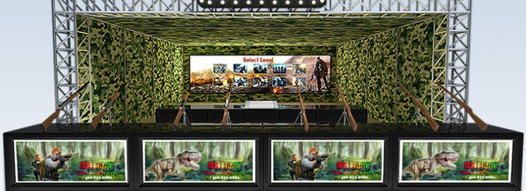 供应多人3D投影模拟狩猎实战射击互动馆狩猎英雄猎神生产厂家