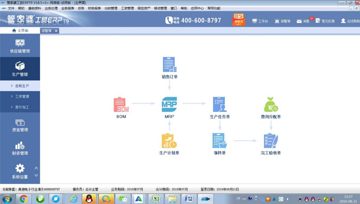 杭州 管家婆工贸ERP 生产erp系统中小企业*