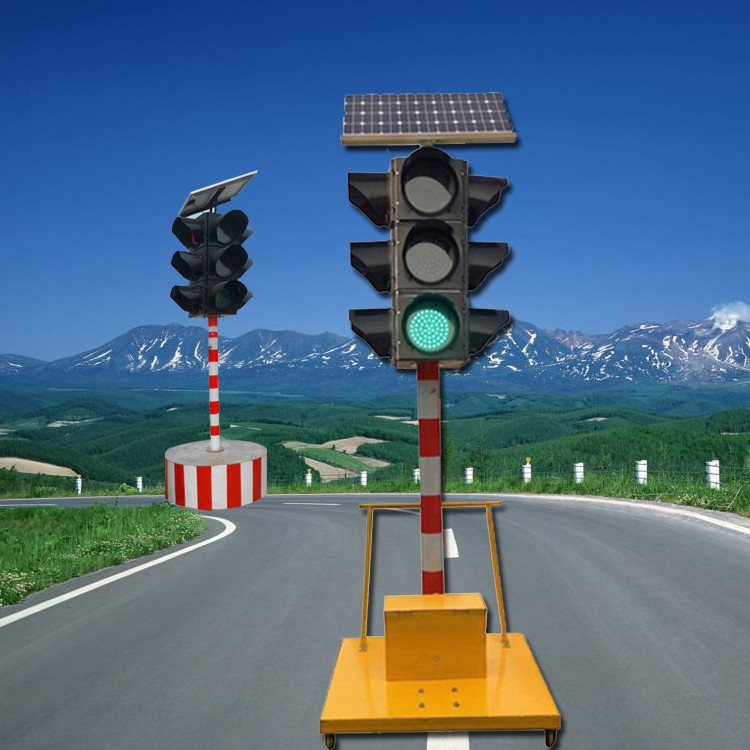 太阳能移动式移动红绿灯厂家直销 专业LED交通信号灯定制安装