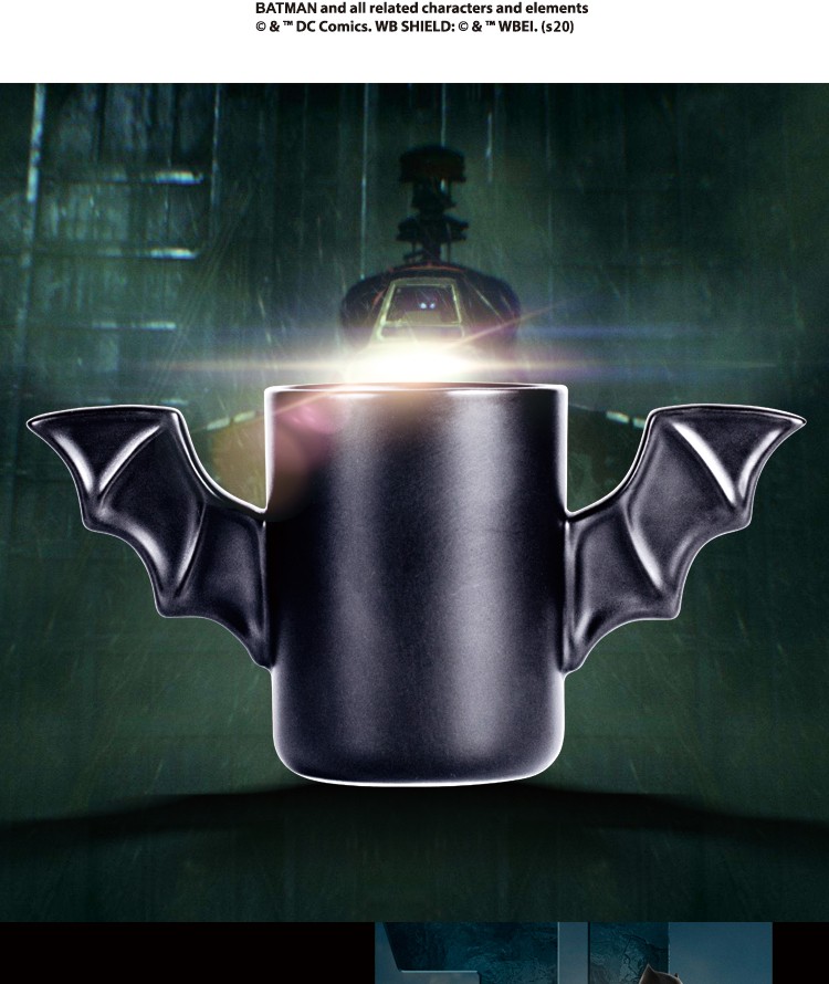 DC正义联盟超级英雄标志3D蝙蝠侠陶瓷杯、双翼杯