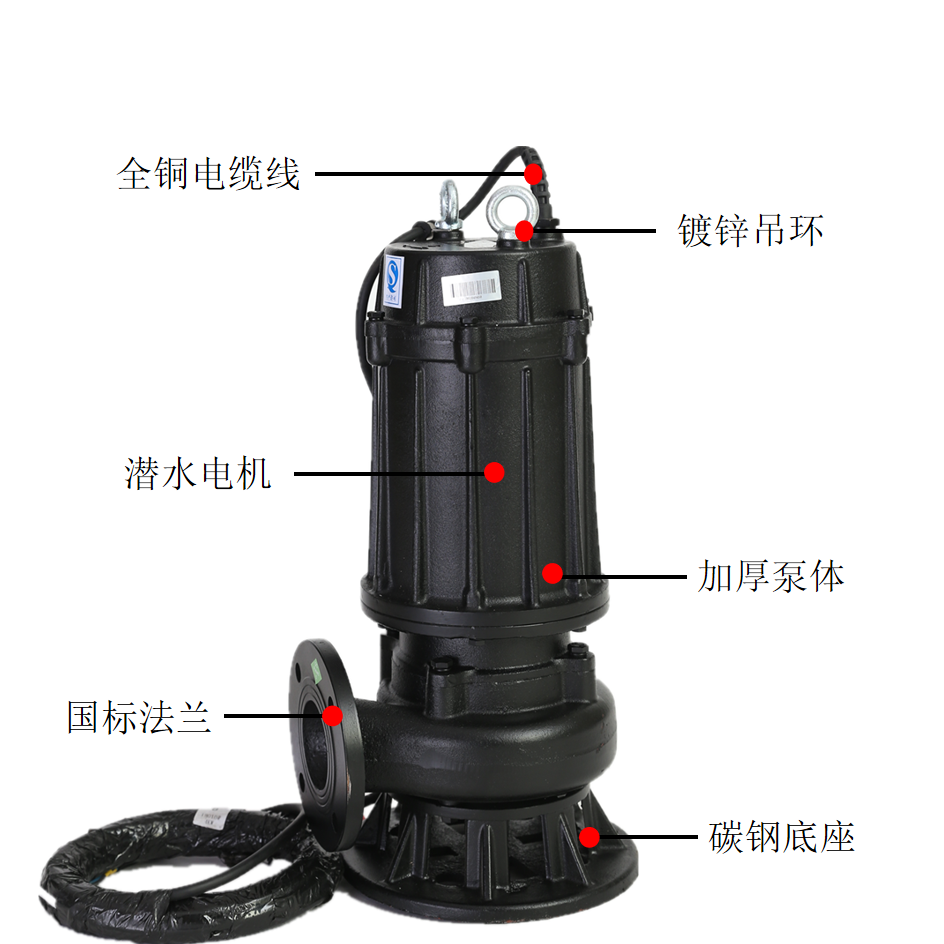 西宁南方西宁南方污水泵抽粪泥浆排污泵化粪池抽水泵380V小型潜水泵