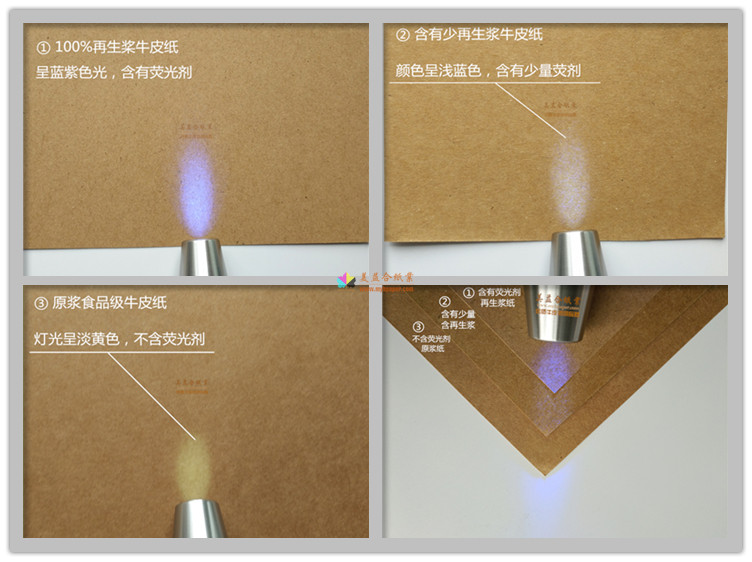 荧光检测食品级牛皮纸四图对比.jpg