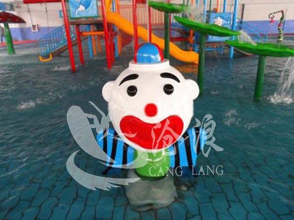 广州水上乐园设备厂家直供 儿童戏水设备 大头小丑喷水