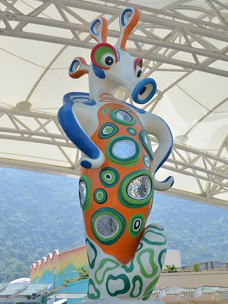 合肥户外海洋生物海马雕塑 水上游乐场卡通动物造型