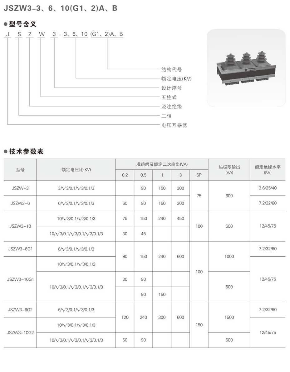JSZW3-3、6、10(G1、2)A、B河北弘業電氣有限公司