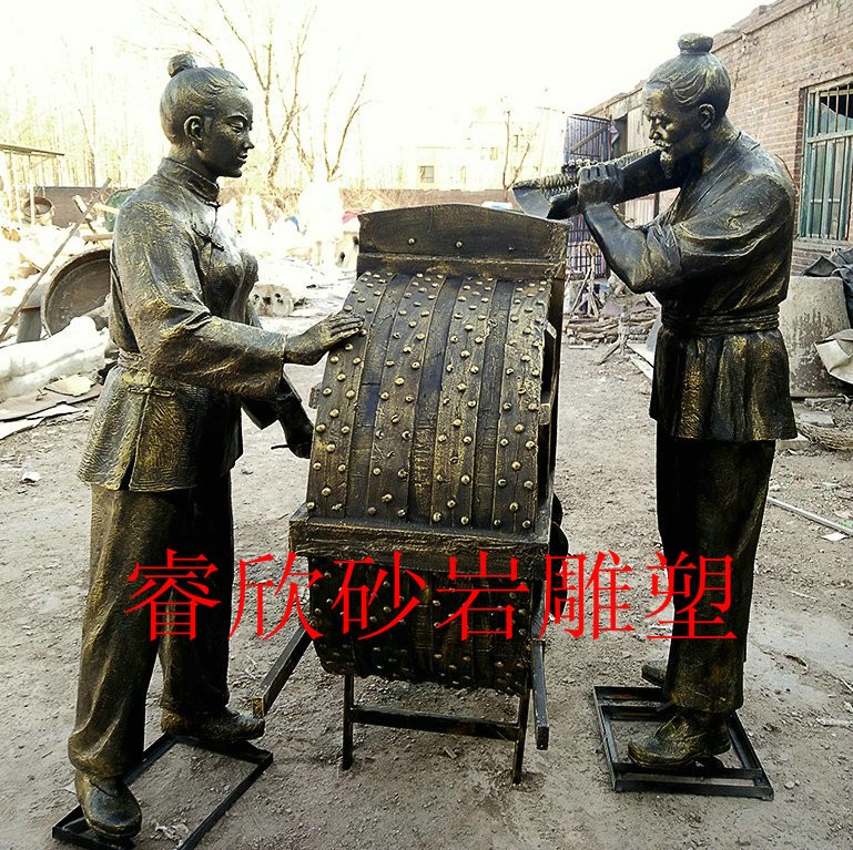 陕西民俗雕塑厂承接民俗文化雕塑 玻璃钢雕塑 校园文化雕塑