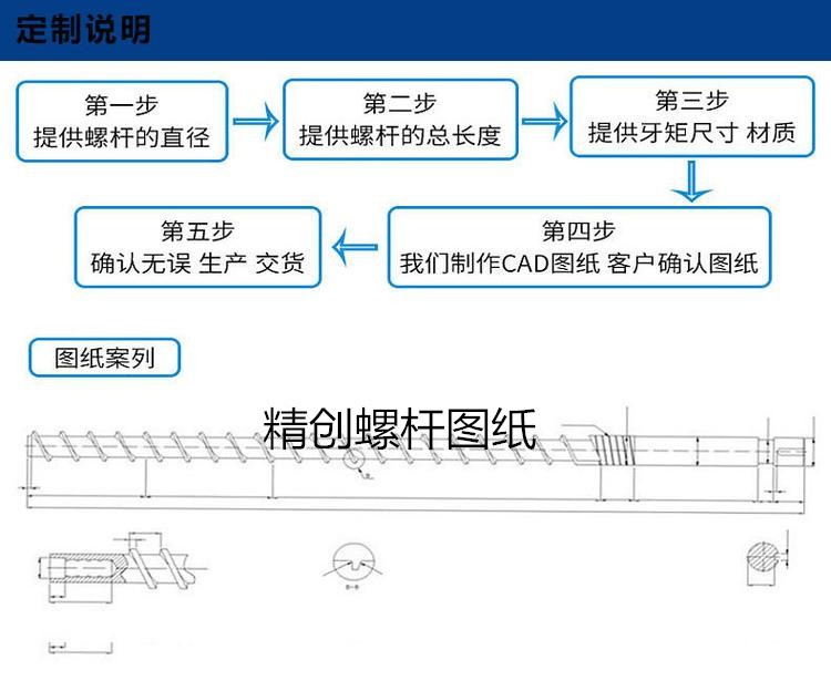 惠州广州吹膜机螺杆炮筒，PE吹膜机螺杆料筒,PO吹膜机螺杆料管
