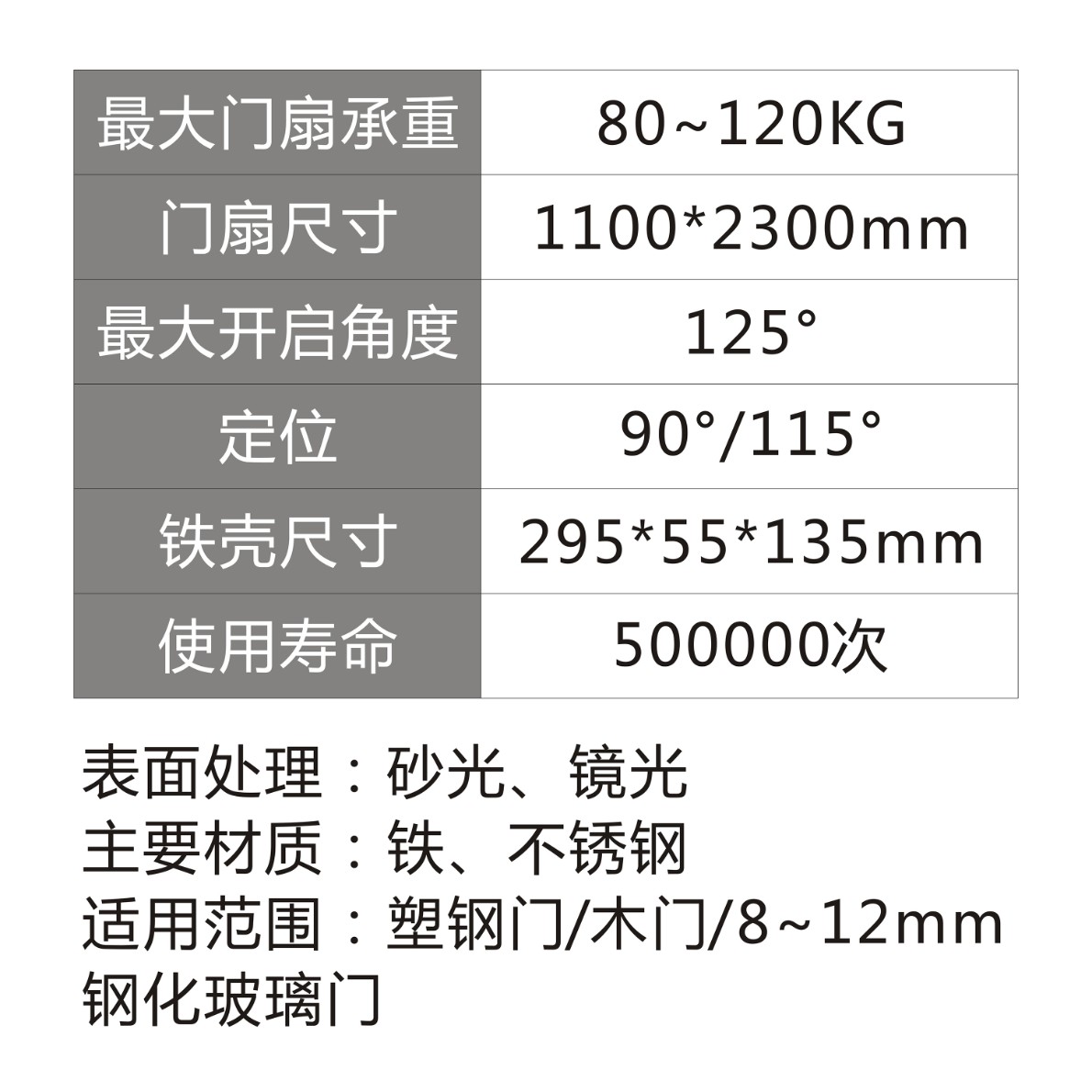 肇庆厂家直供H-8300 120KG承重地弹簧