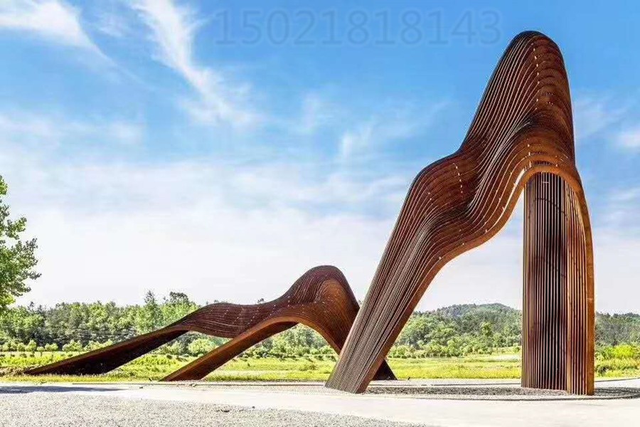 南昌不锈钢方管不规则拼接雕塑 大型公园抽象异形摆件