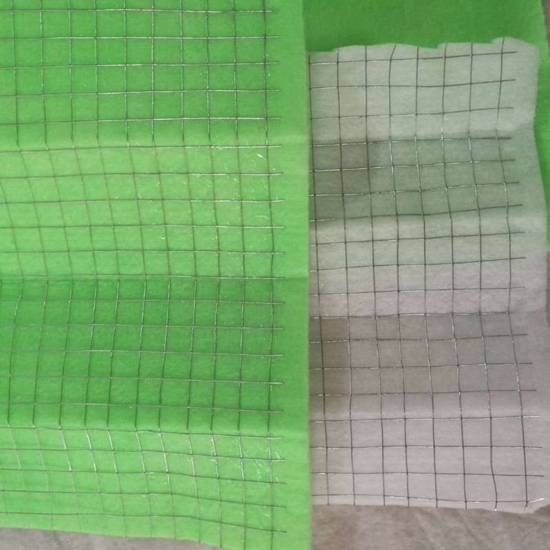 单面覆网白色初中效滤料菱形网复合过滤棉,可打折成W形过滤器使用