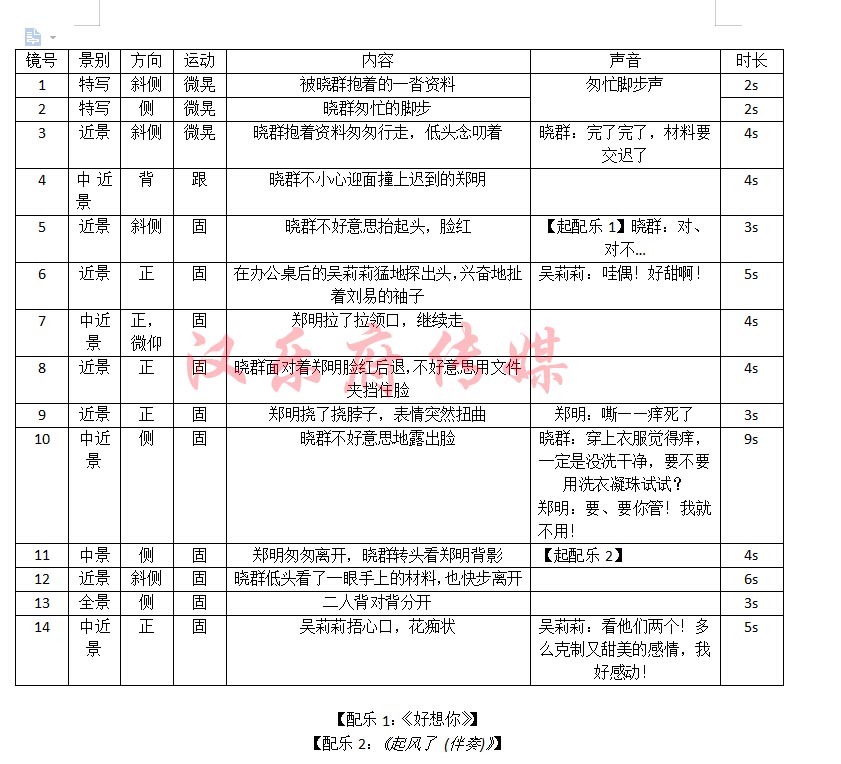 无对话短视频剧本梗概