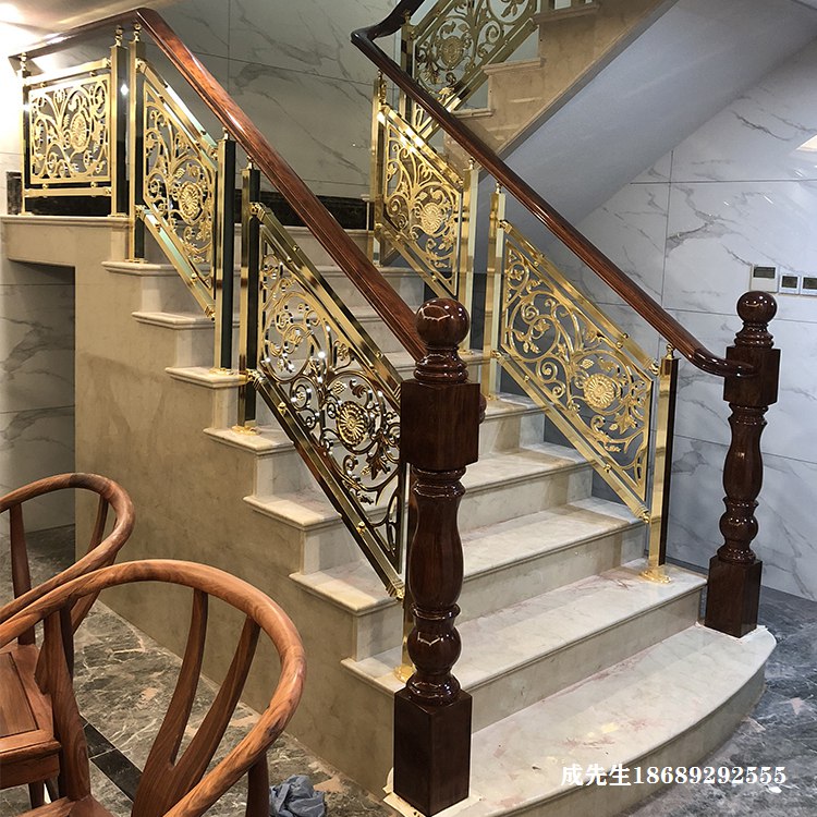 上海欧式铝艺楼梯扶手别墅2020装饰新品