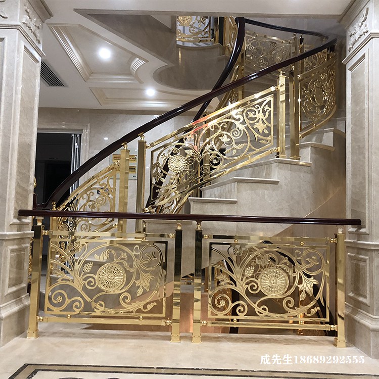 上海欧式铝艺楼梯扶手别墅2020装饰新品