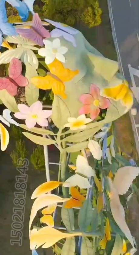 江苏大型不锈钢鲜花美人雕塑 镂空花朵人物定制工厂