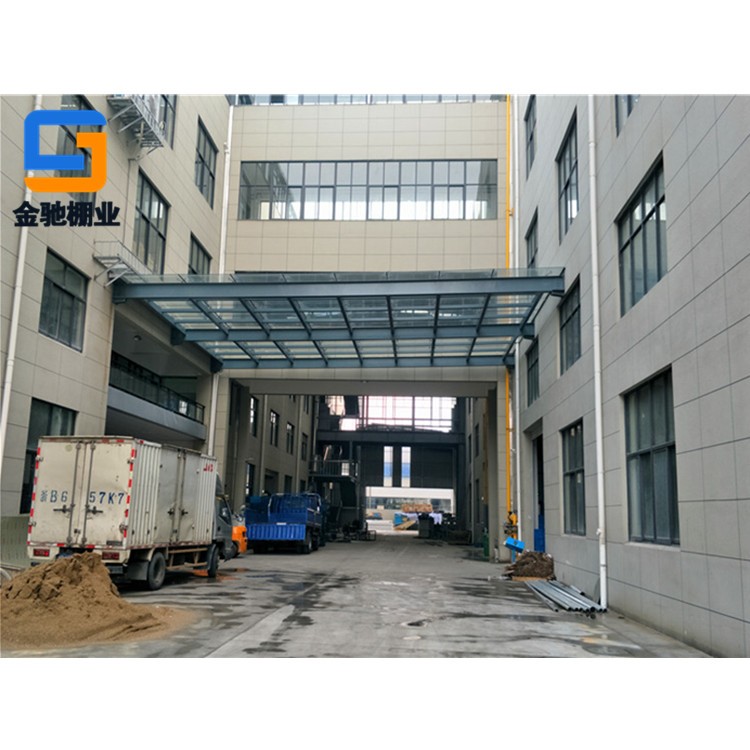 宁波厂家定制安装玻璃雨棚、办公楼门头雨棚
