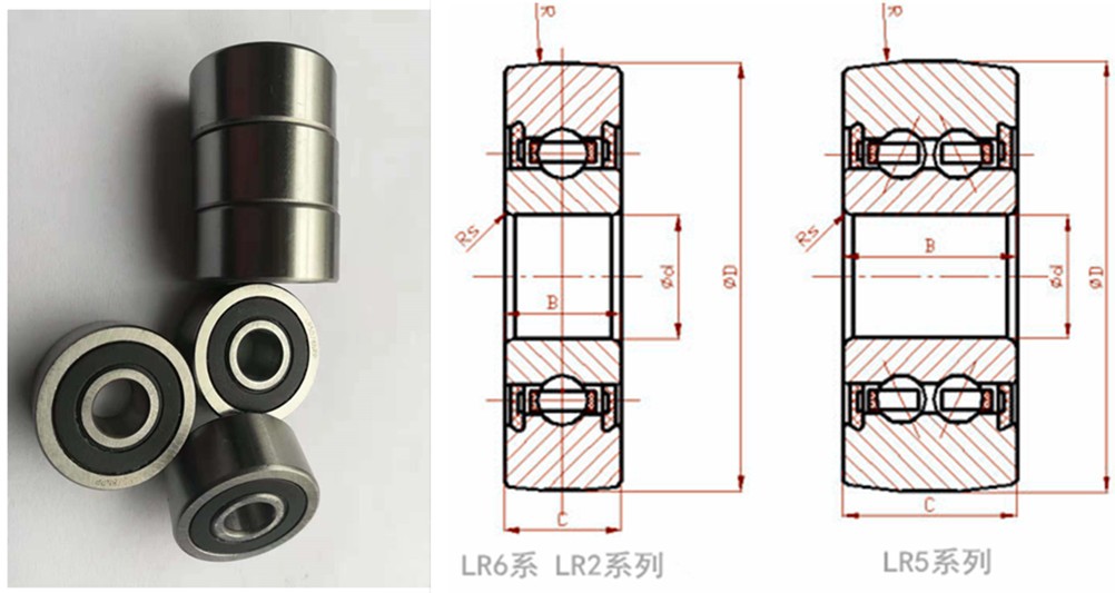 圆弧形LR604/NPPU轴承4×13×4