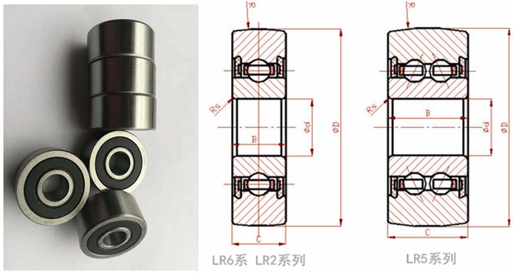 圆弧形LR605/NPPU轴承5×16×5