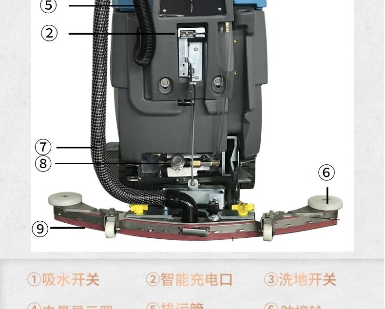 全自动手推式洗地机宁波慈溪洗地机厂家商用洗地机690