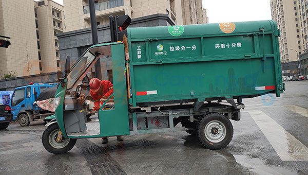 杭州市某区环卫垃圾车车载称重系统安装指导现场