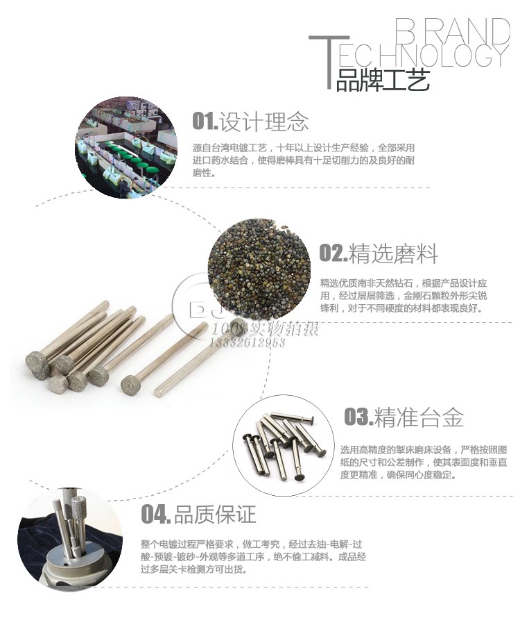 东莞电镀磨棒，磨料选择，台金材料，电镀工艺等详细说明