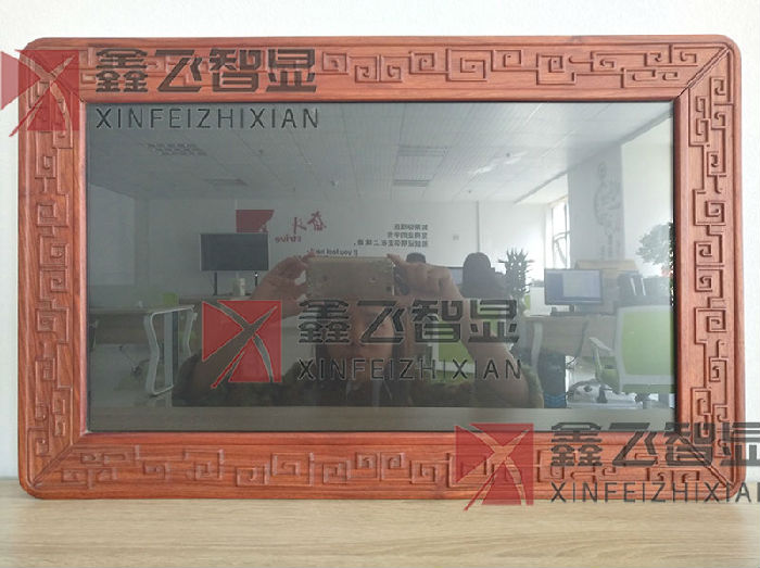 深圳厂家供应木质广告机实木边框广告播放器非标个性广告机高档